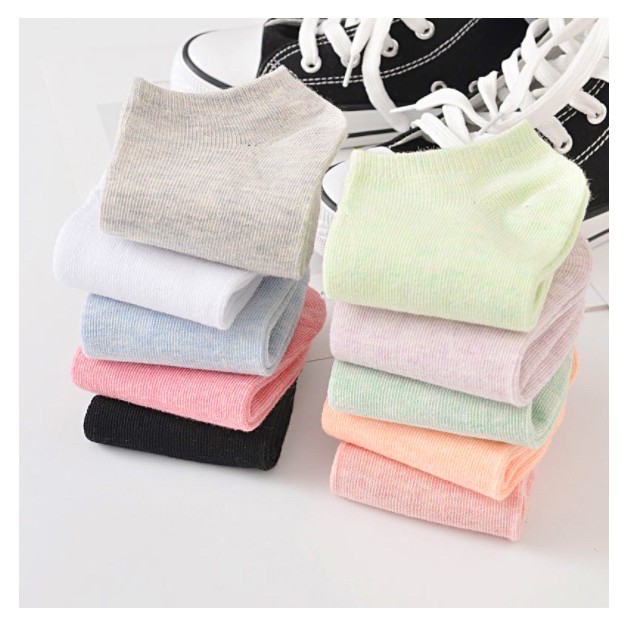 Vớ Nữ Xuất Khẩu Cotton 100% Co Giãn Nhiều Màu