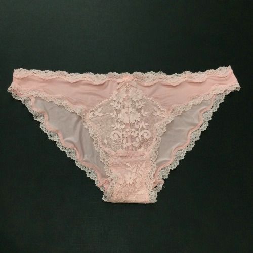 Quần lót nữ lụa phối ren Victoria's secret hồng ( TH30028 )