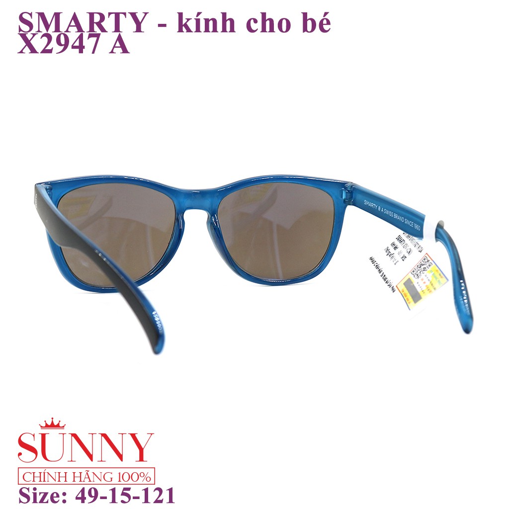 Kính mát nam nữ thời trang Smarty X2947 A chính hãng, bảo hành toàn quốc thiết kế dễ đeo bảo vệ mắt