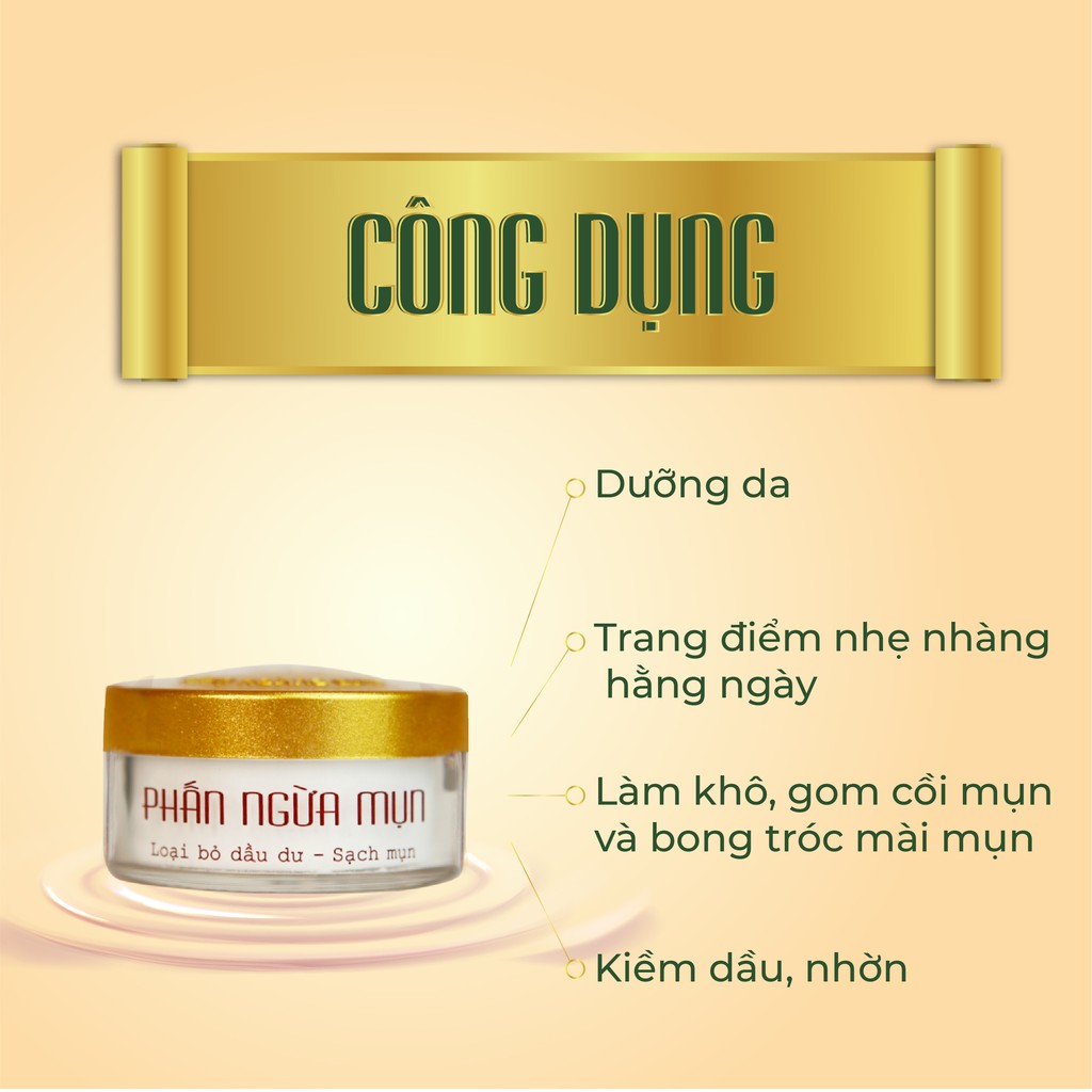 Phấn ngừa mụn dạng nén Phấn nụ Hoàng Cung giúp làm khô và gom cồi mụn, bong tróc mài mụn 25g | BigBuy360 - bigbuy360.vn