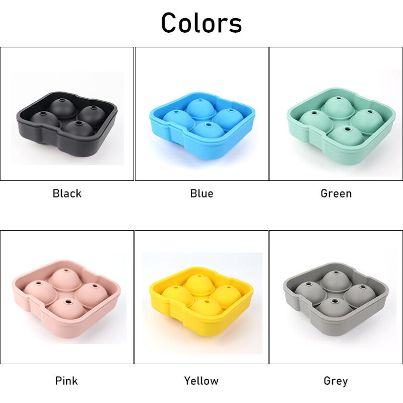 ONLY HOUSE Khay Làm Đá Viên Hình Tròn Bằng Silicone 4 / 6 / 8