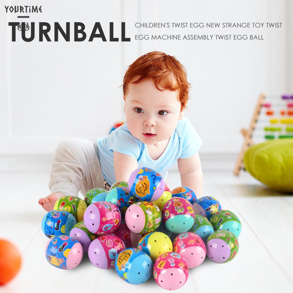 Đồ chơi Children Twist Egg Fancy Toy Plastic Capsules Ball Assembly Action Figure