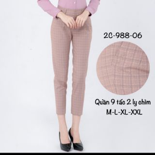 Có sẵn. quần 9 tấc thái hòa sọc caro ly chìm.