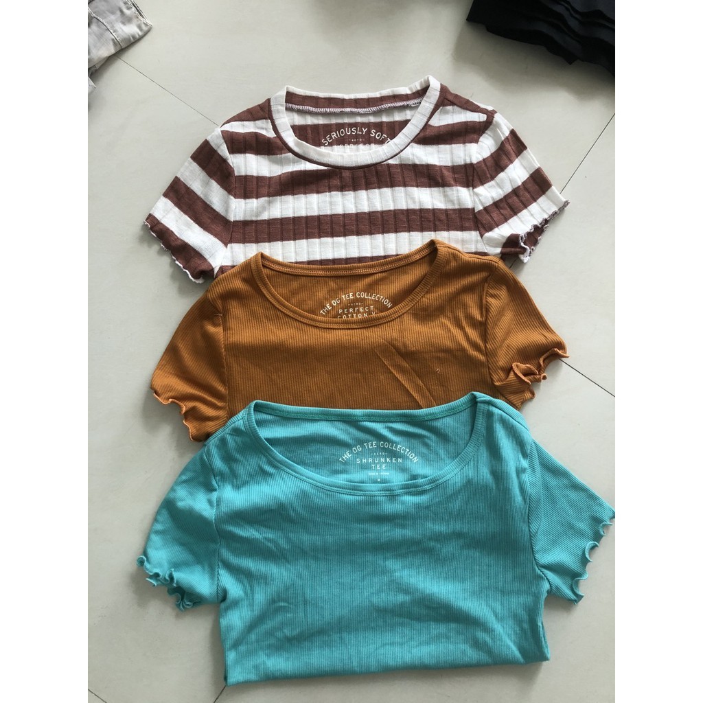 Áo thun nữ xuất dư xịn A-ERO chất phông cotton lạnh mềm mát co giãn tốt lên form đẹp dễ mix VNXK XanhHouse
