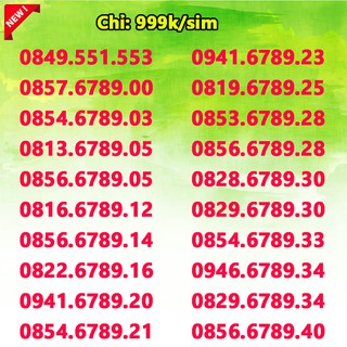 Sim số đẹp Vinaphone đồng giá 1000k
