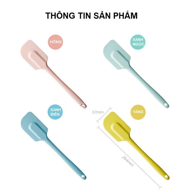 Muôi vét bột, lật thức ăn silicone chịu nhiệt chuyên dụng Lock&Lock CKT223