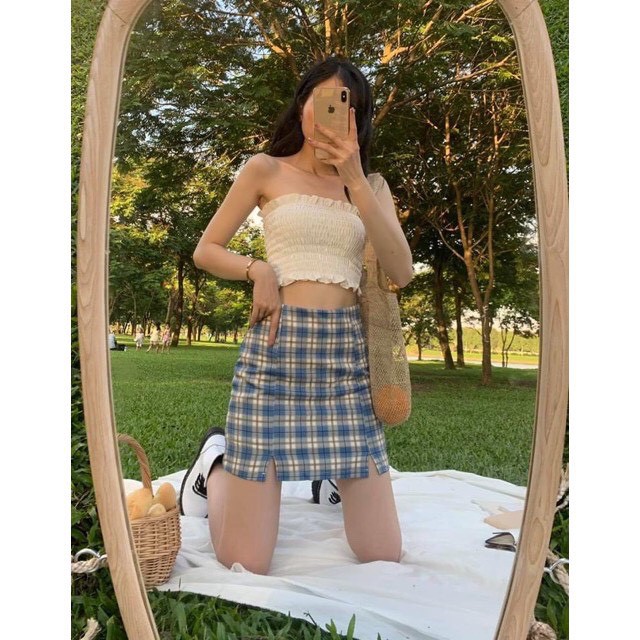 Áo 2 dây Croptop sexy hot, Áo Quây Ngực bo nhún chất mát hàng Quảng Châu. | BigBuy360 - bigbuy360.vn