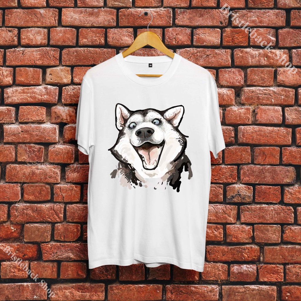👈Áo Phông hình chú Chó Husky dễ thương - Husky T-Shirt siêu rẻ - J8HSK-009