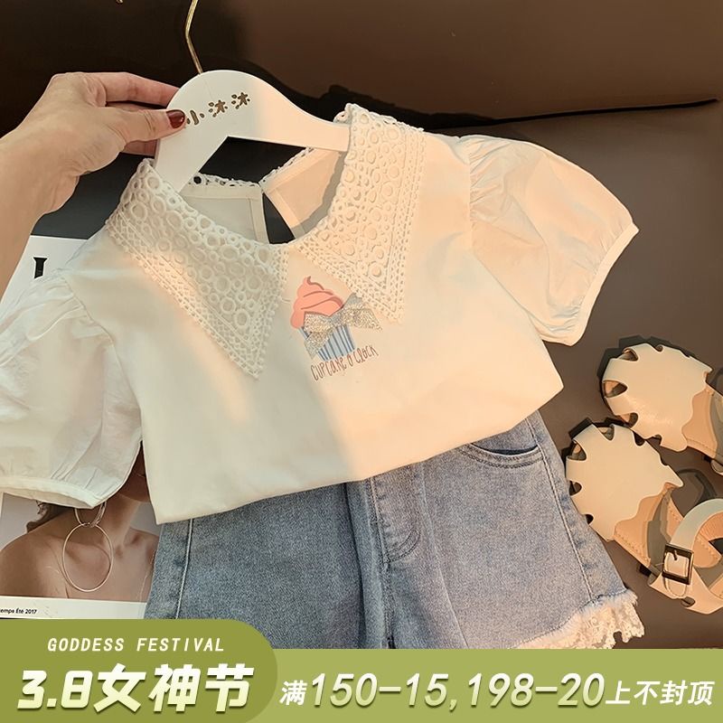 Áo Thun polo Ngắn Tay Thời Trang Mùa Hè Phong Cách Hàn Quốc Mới Cho Bé Gái