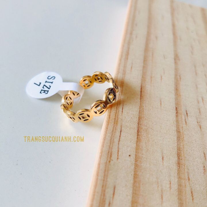 NHẪN TITAN KIM TIỀN XINH ĐẸP