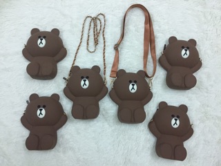 Túi gấu Brown 2 dây đeo