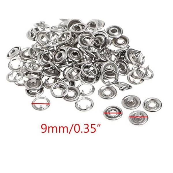 Set 50 Nút Bấm 9.5mm Bằng Kim Loại Chuyên Dụng Cho May Vá