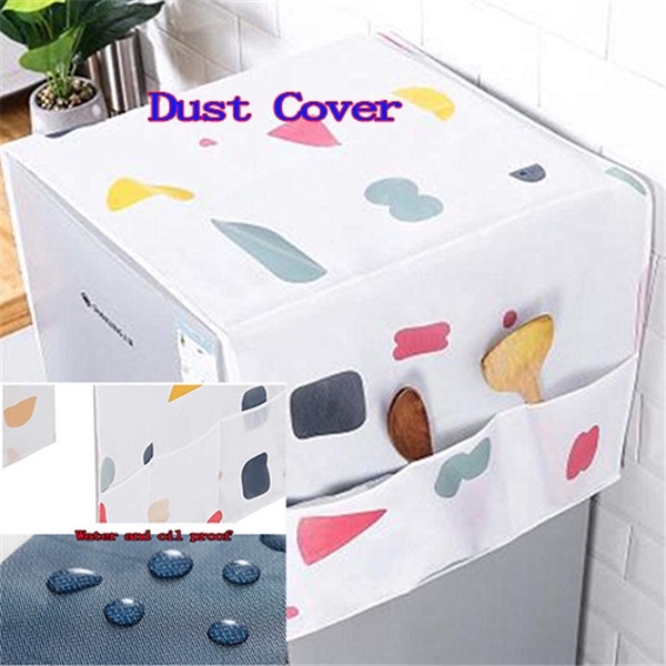 Nắp đậy máy giặt có túi đựng đồ chống bụi đa năng trang trí nhà bếp