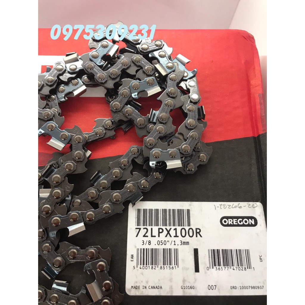 XÍCH CƯA MÁY XĂNG 36 MẮT,34 MẮT,30 Mắt,42 MẮT,46 MẮT OREGON CHÍNH HÃNG CANADA