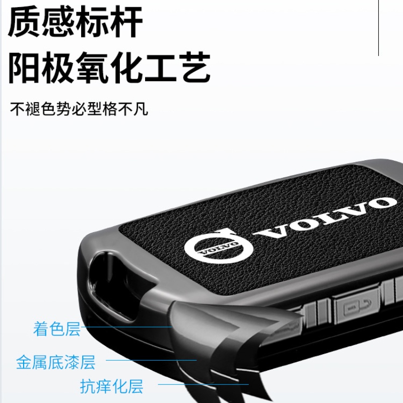 Ốp Chìa Khóa Bằng Hợp Kim Cao Cấp Cho Volvo 22 XC60 S90 XC90 XC40 V90 S60L V40 Volvo