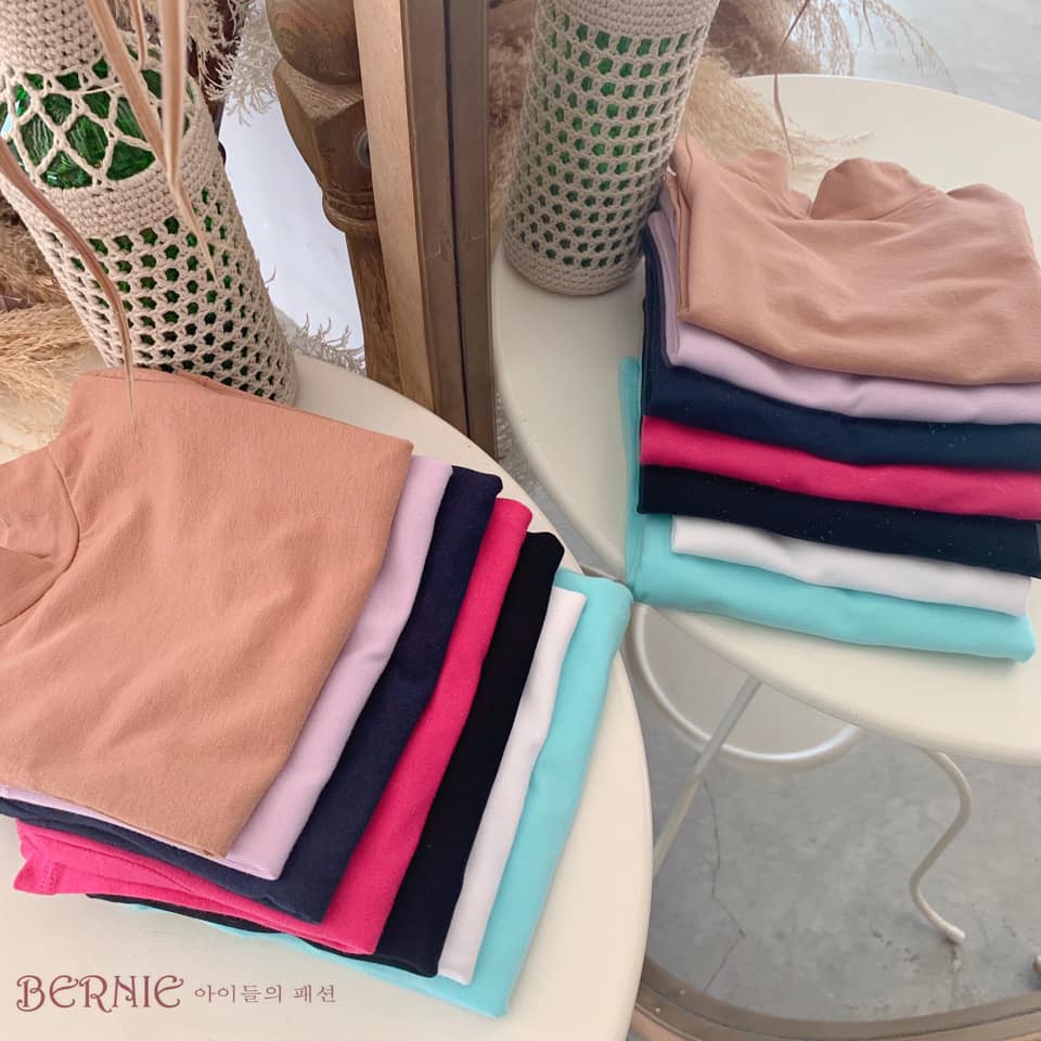 ⛔ HOT ⛔Áo cổ 3 phân chất 100% cotton cho bé trai bé gái