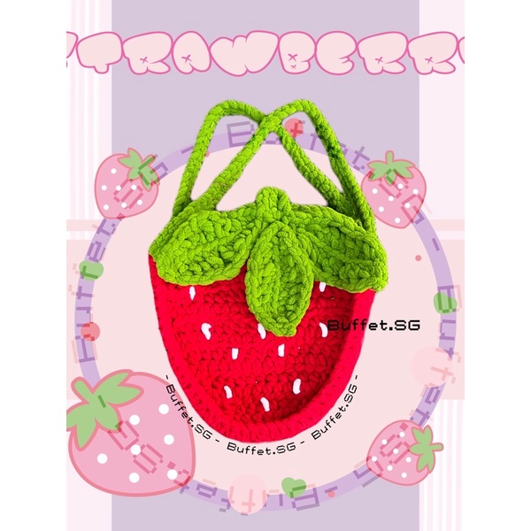 Túi Len Dâu Handmade Bloombag Strawberry 🍓