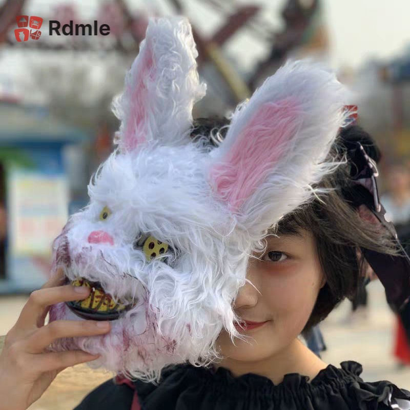 Mặt Nạ Hóa Trang Thỏ Kinh Dị Cho Halloween