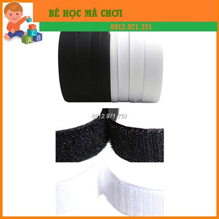 Cuộn 5 mét dính dán xé nhám gai KHÔNG KEO dùng trong may vá , thủ công - KHỔ 2CM