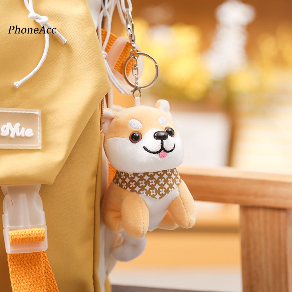 Móc Khóa Hình Chó Shiba Nhồi Bông Xinh Xắn