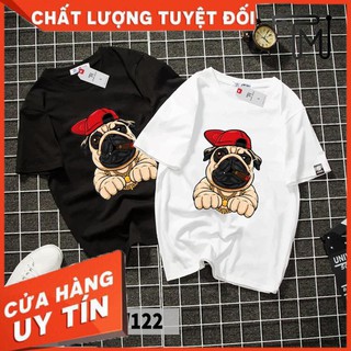 [FREESHIP-KEM ẢNH THẬT] ÁO THUN HÌNH CHÓ MẶT XỆ   PUG DOG _ MÃ 122