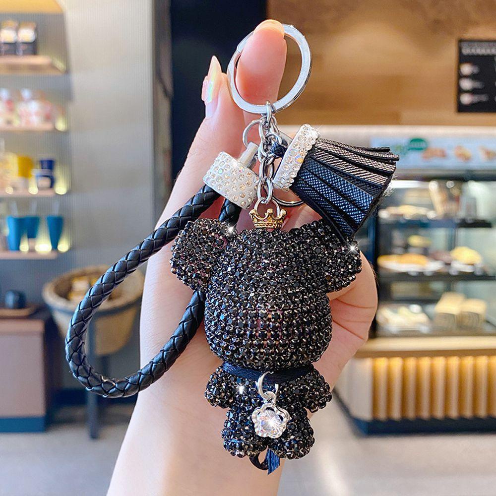 LANFY Móc Chìa Khóa Hình Chú Chó Bull Hoạt Hình Dễ Thương
