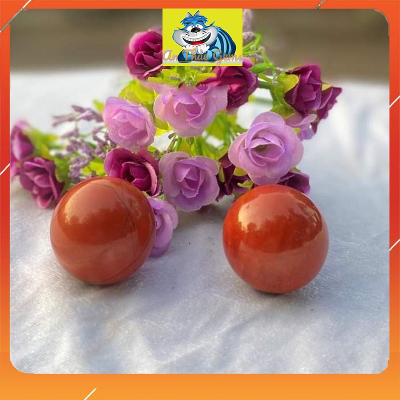 Quả Cầu Phong Thủy Mini Đá Tự Nhiên Nhiều Màu - Trang Trí Bàn Làm Việc - Size 2,8 - 3,3cm