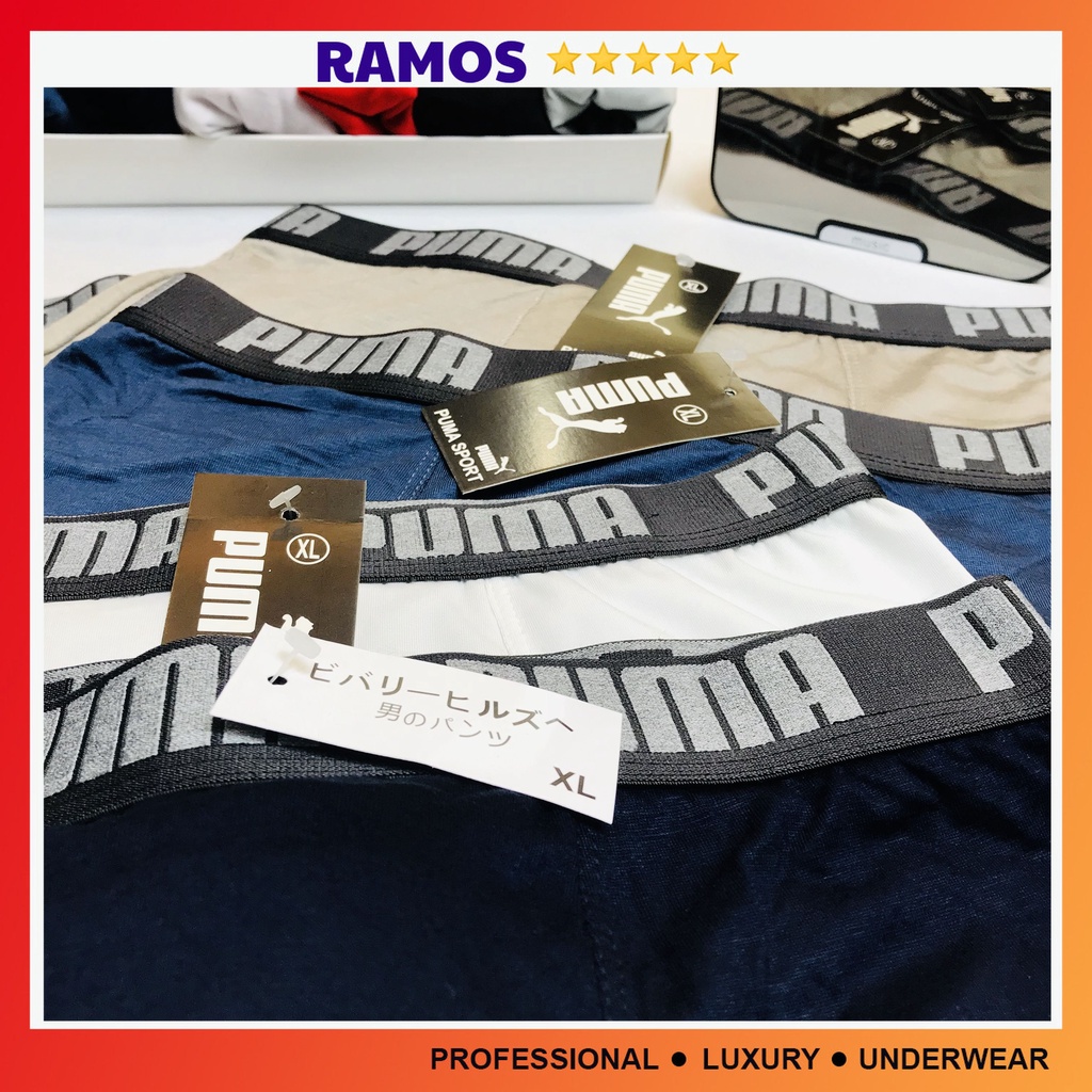 Quần Lót Nam Boxer Cao Cấp, Quần Sịp Đùi Nam PUMA Chất Liệu Cotton mềm mịn thoáng mát - Ramos