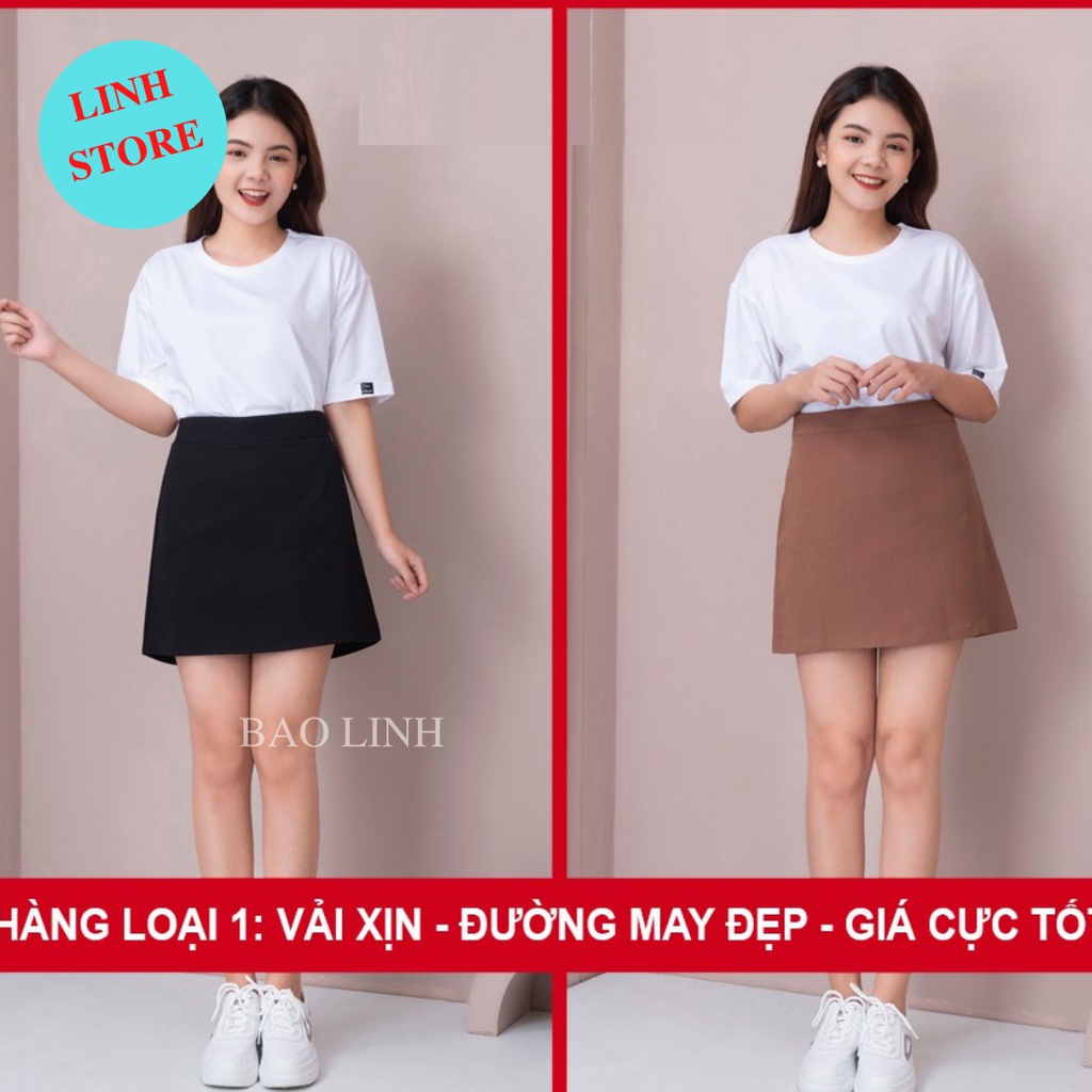 Chân Váy Chữ A Lưng Cao LINH STORE Công Sở Có Lót Trong Chống Lộ Dáng Ôm