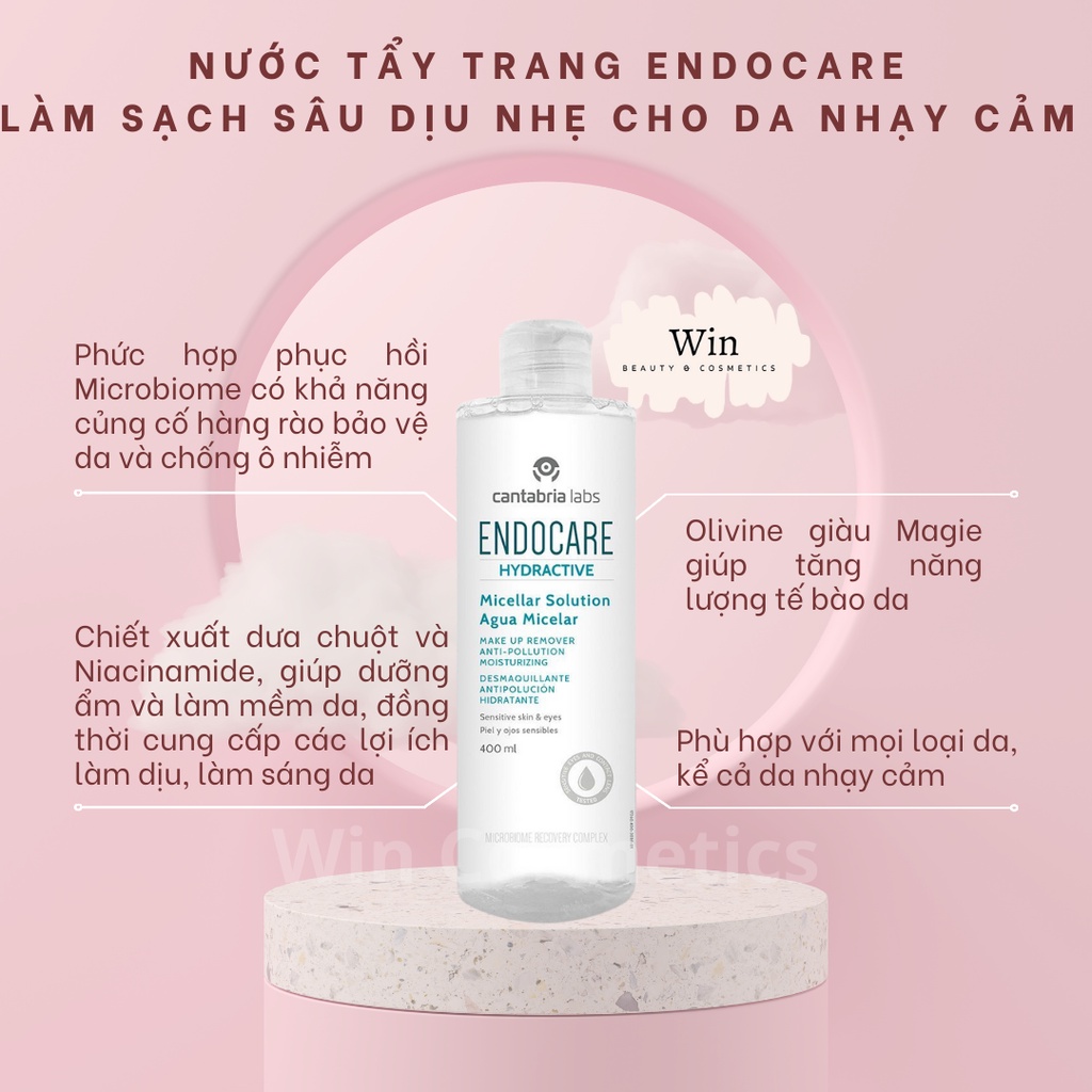 Nước tẩy trang Endocare Hydractive Micellar Solution Aqua Micelar