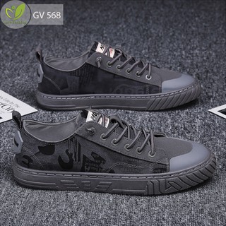 Giày Nam Vải Màu Đen Buộc Dây LOVEFASHION - Giầy Lười Nam Size Từ 38 Đến 43 GV568