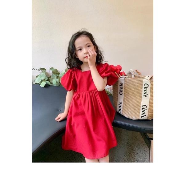 Váy bé gái tay phồng