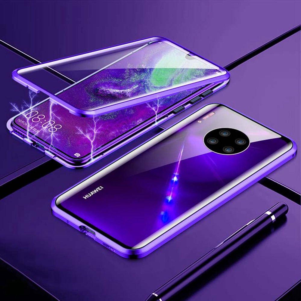 Huawei Mate 40 Plus 30 Pro Cover Double Sided Tempered Glass Mate40 Magnetic Flip Case Mate30 Full Protection Casing