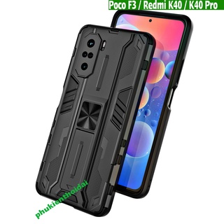Ốp lưng Xiaomi Poco F3 / Redmi K40 / K40 Pro IRON MAN VER 3 chống sốc nhựa PC cứng viền dẻo bảo vệ camera