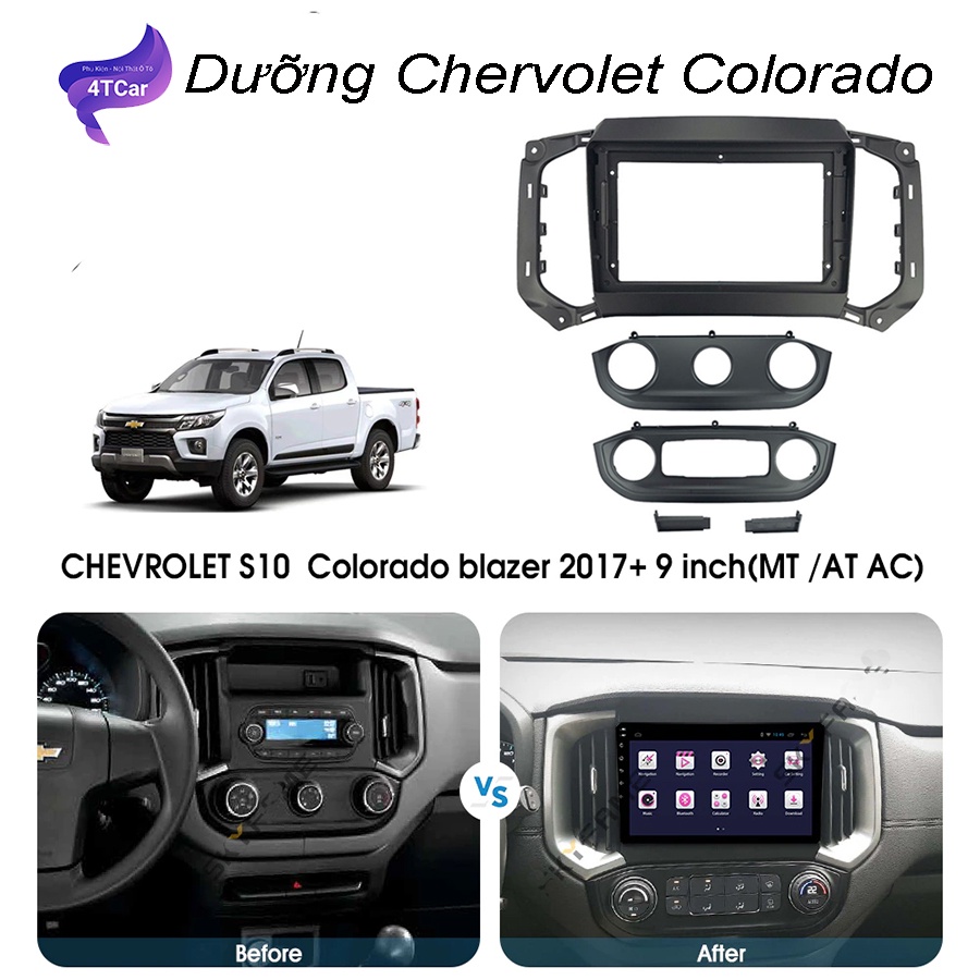 Mặt dưỡng Chevrolet Colorado 2017-2020 bản full (9 inch)