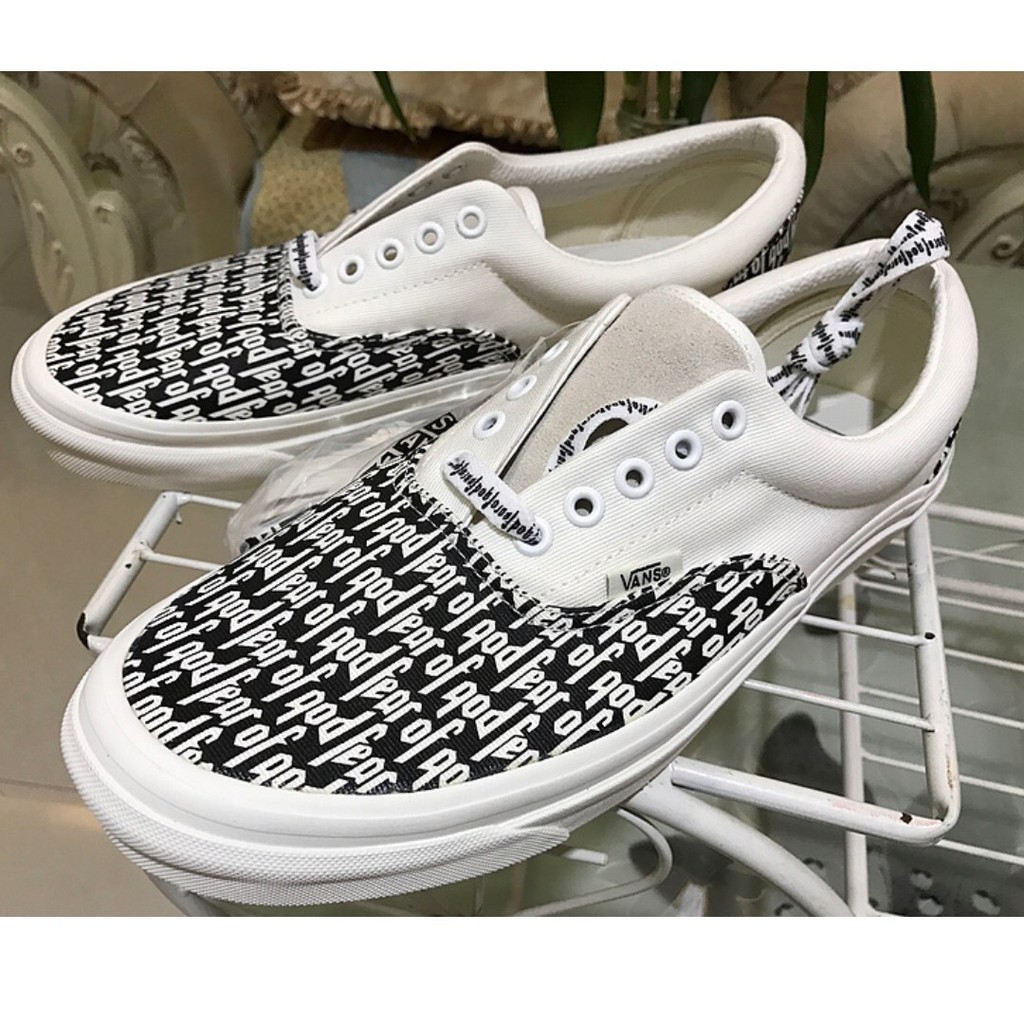 Giày Vans X Fear of God (Fog) Chữ Trắng