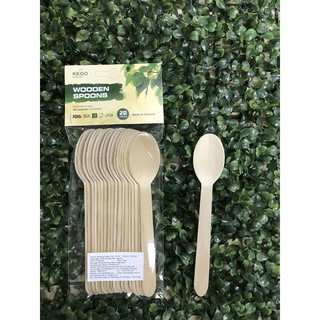 Muỗng (thìa) gỗ túi 20 cái - KEGO