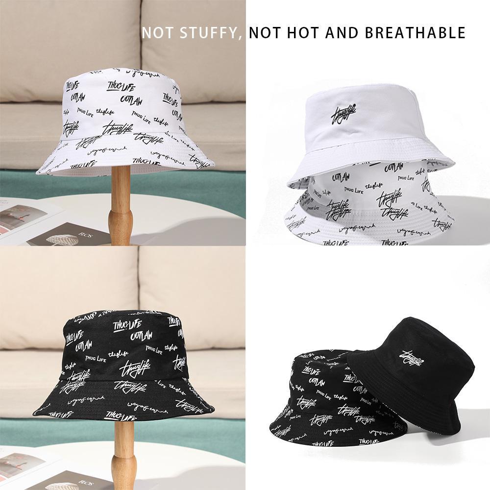 Mũ Bucket Hai Mặt Phong Cách Hip Hop Thời Trang Mùa Hè Cá Tính