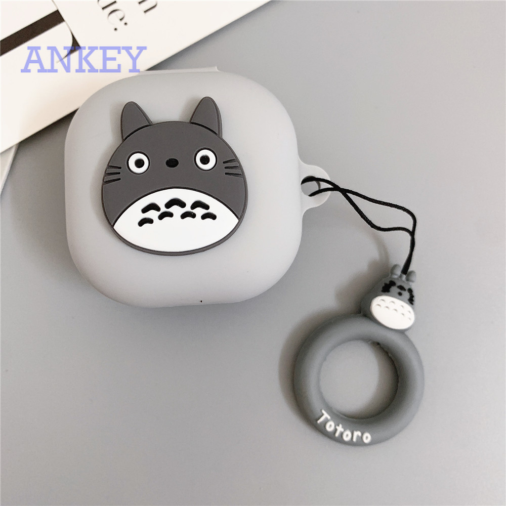 Samsung Galaxy Buds+ Plus / Buds Live / Buds Pro Case Totoro Cartoon Camera Cute Earphone Cover for Soft Silicone Case with ring Anti-shock Case Headphone Wireless Headset Earbuds Waterproof Case Shockproof Protective Skin Protective Shell