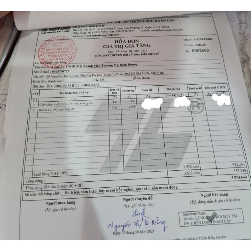 Bút bi Thiên Long TL-090, nét 0.6mm  hàng có kiểm tra chất lượng và an toàn