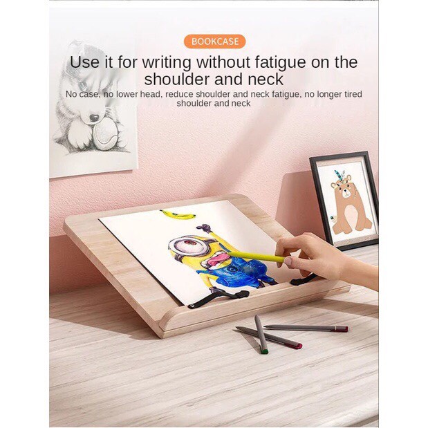 Gía đỡ sách Gu Decor, Kẹp sách,ipad,laptop điều chỉnh góc nghiêng Gấp gọn