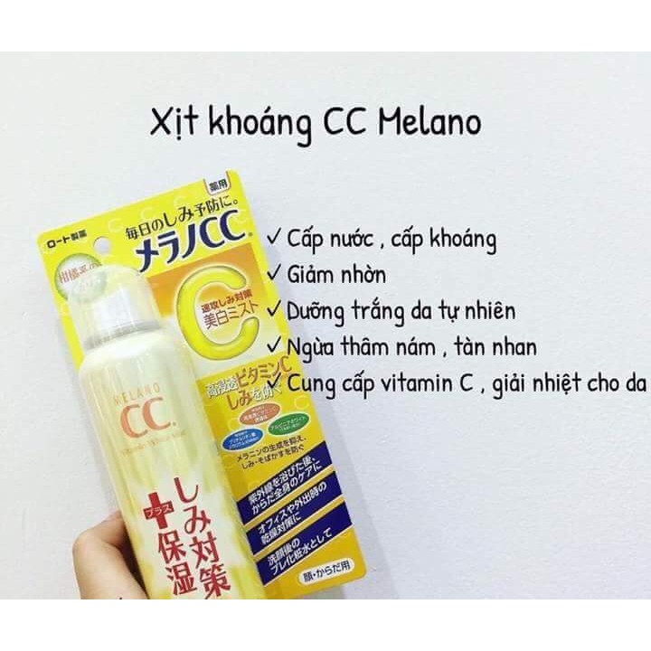 Xịt khoáng CC Melano nội địa Nhật 100g