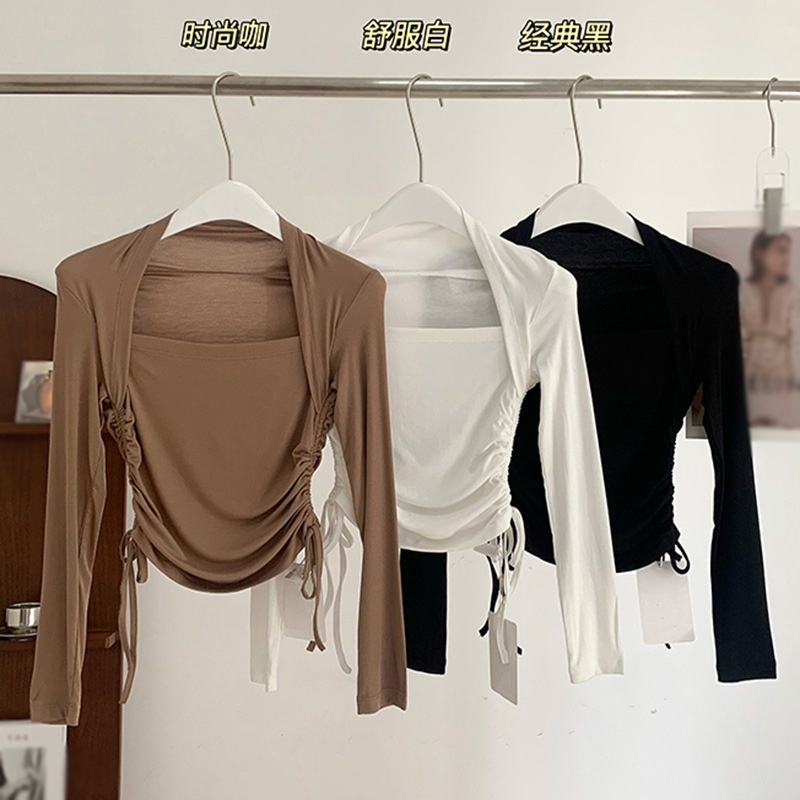 Áo Thun Nữ Tay Dài Dáng Ôm Cá Tính