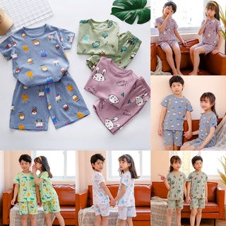 Hoạt Hình Trẻ Em Bé Trai Phù Hợp Với Trẻ Em Đồ Ngủ Cotton Thoáng Khí Tay Ngắn Bé Trai Bộ Đồ Ngủ