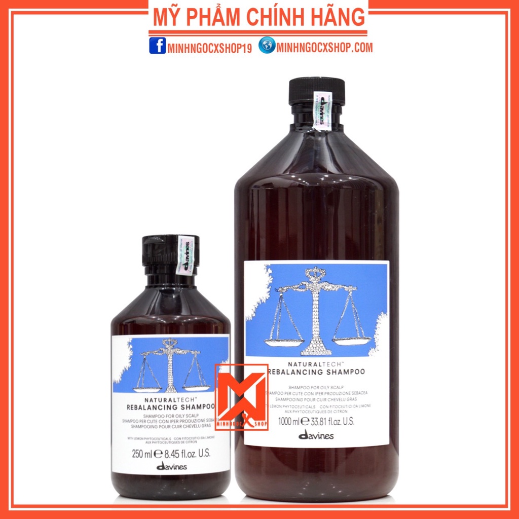 Dầu gội cân bằng dầu DAVINES Rebalancing 250 - 1000ml chính hãng