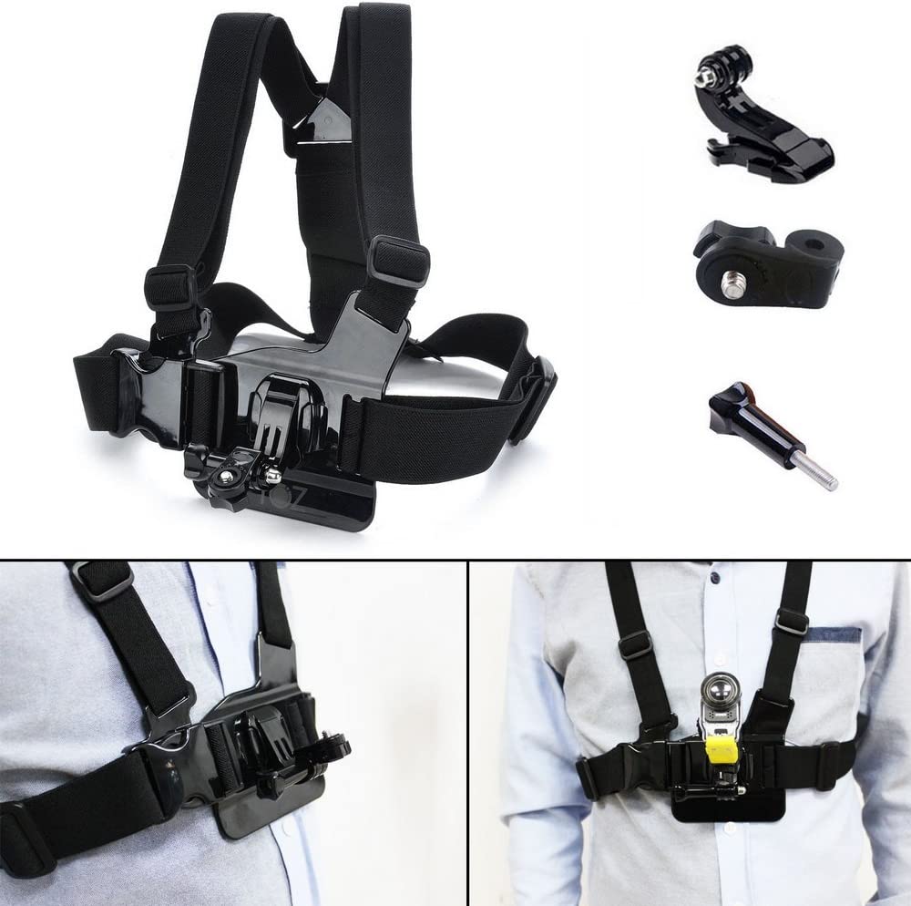 Dây Đeo Ngực Gắn Máy Ảnh Hành Động Sony Action Cam HDR-AS100v AS30V AEE AS15 AS30 GoPro Hero 10 9 8 7 6 5 4 3+ 3 2 1 SJ1000