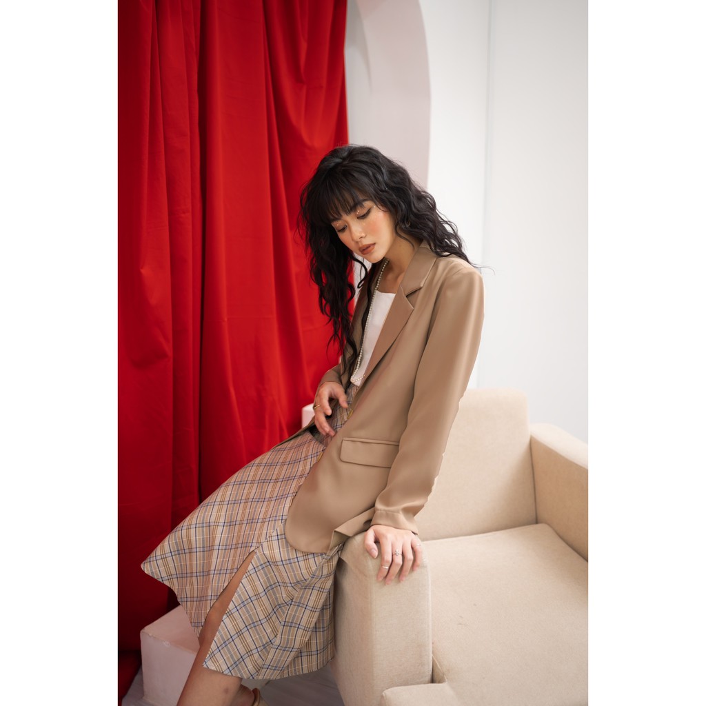 Happy Zoo - Áo blazer tay dài nâu | BigBuy360 - bigbuy360.vn