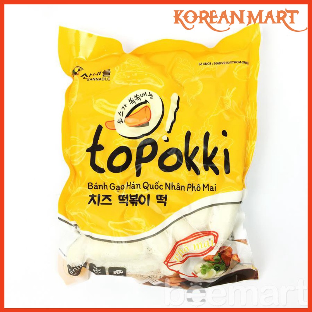 [KoreanMart] ( COMBO ) BÀNH GẠO HÀN QUỐC TOPOKKI 500 G (PHÔ MAI,THƯỜNG ) + 1 GÓI SỐT TOKBOKKI HÀN QUỐC 150G