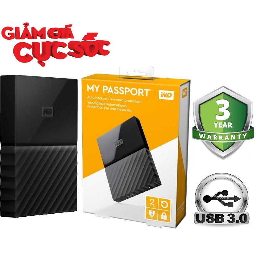 Ổ cứng di động 2Tb chính hãng tặng túi chống sốc