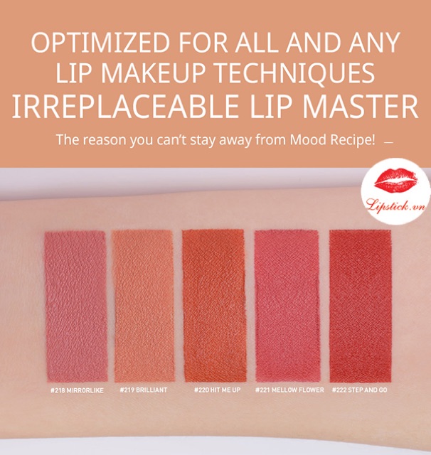 3ce red recipe lip color thỏi lì